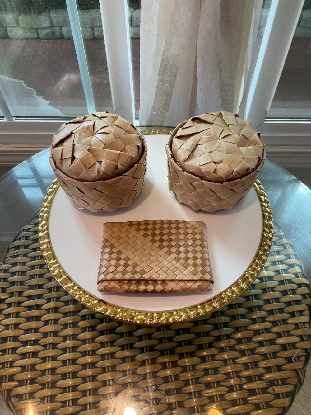 Woven Small Baskets & Lauhala Small Wallet